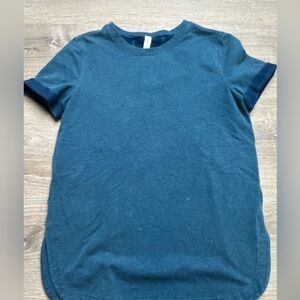 Lululemon Round Neck Blue Cotton‎ Top- 6
